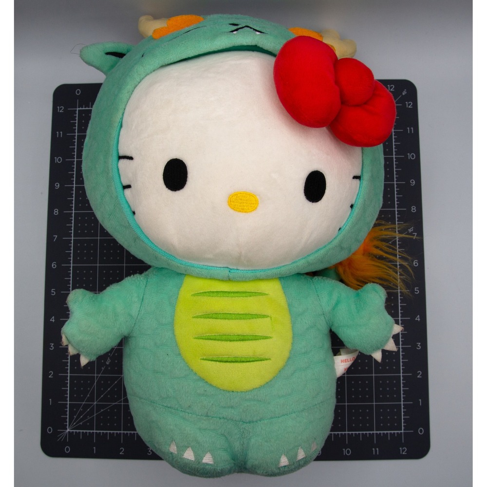 Hello Kitty Kidrobot Kaiju Dragon Plush Sanrio Teal Green 12 Inch Stuffed Animal